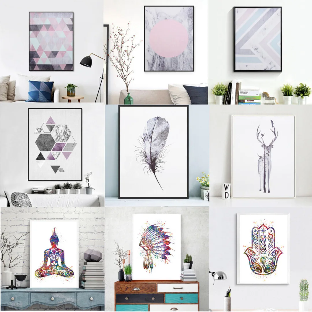 2018 Newest DIY  Modern Abstract Minimalist Canvas Poster Art Prints Painting Wall Home Decor