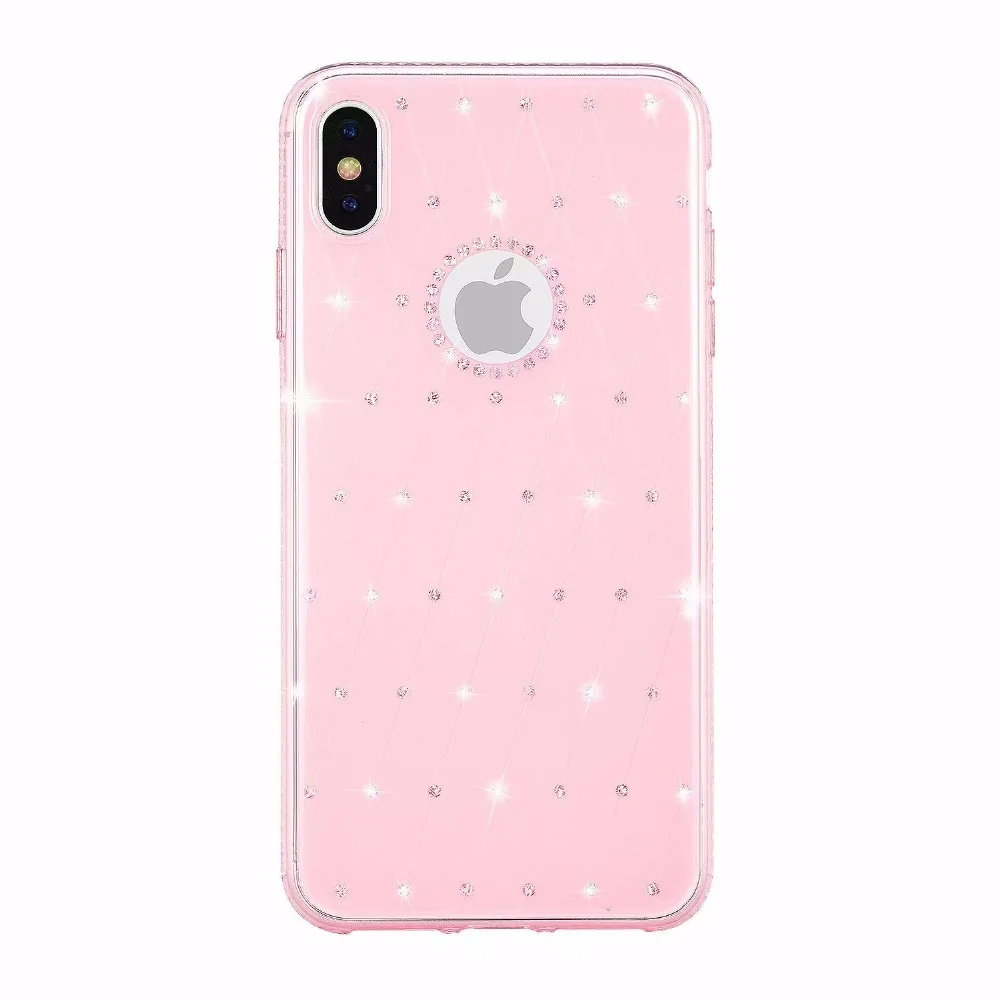 100 шт/партия 4 цвета Ослепительная элегантность ТПУ чехол для iphone 5 6 7 8 X XS XR XS Max 6 7 8 plus чехлы