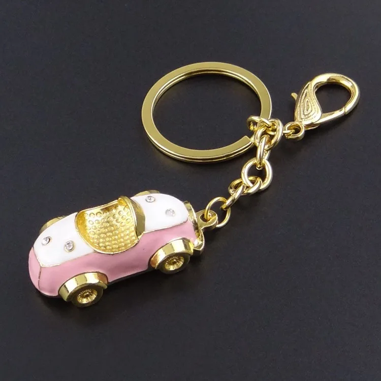 Hot sell car model key chain european convertible sports car key ring 5