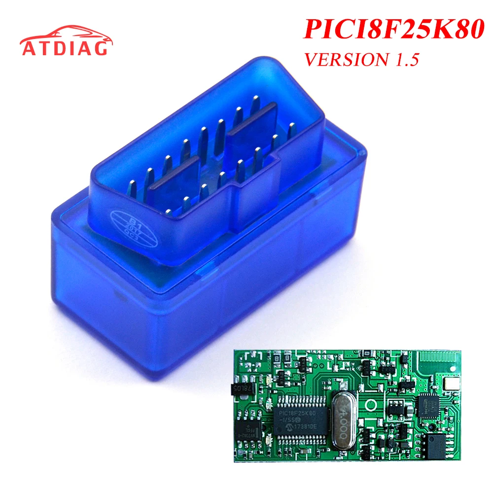 Аппаратное обеспечение V1.5 чип PIC18F25K80 ELM327 Bluetooth автомобильный считыватель кодов