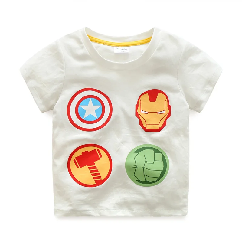 Summer Boys T-Shirts Cotton Kids Top Iron Man Short Sleeve Children Clothes O Neck Captain America Boy T-Shirt 2017 Boy Clothing (4)