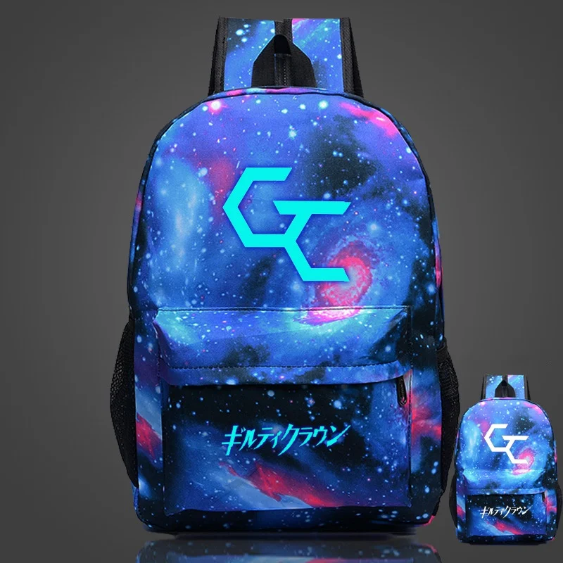 

Guilty Crown Anime Luminous Printing Women's Backpack Fashion Starry Sky Teenagers School Bag Unisex Rucksack Drop Ship