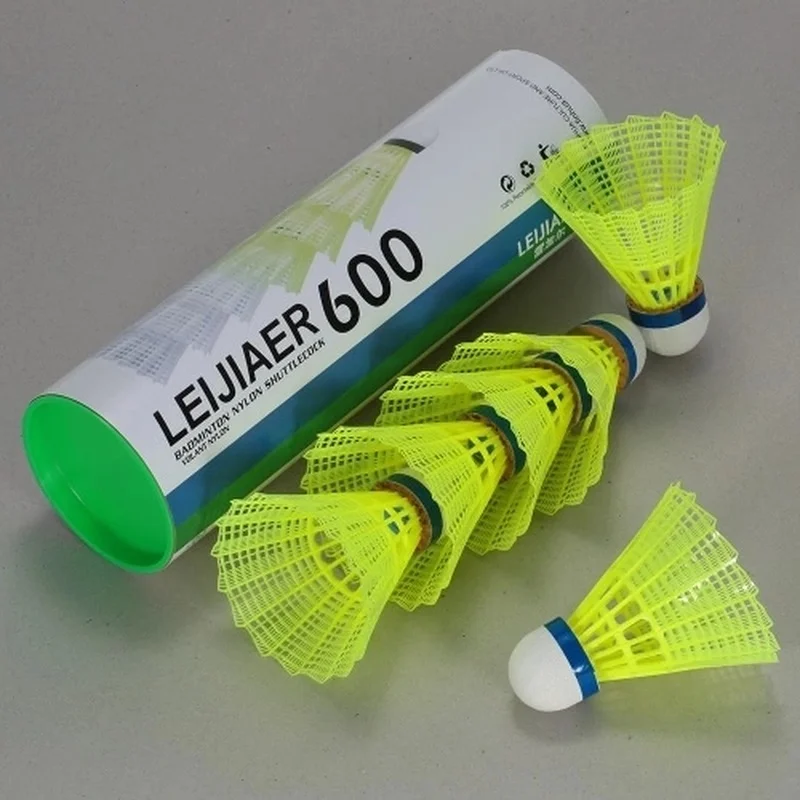 

15% 6PCS Professional Badminton Ball Yellow Feather Nylon Shuttlecocks Birdies Indoor Outdoor Sports Practice Training Badminton