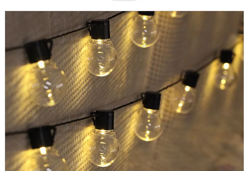 Solar Garland LED String Light Balls Outdoor Party Wedding Garden Light Chain (16)