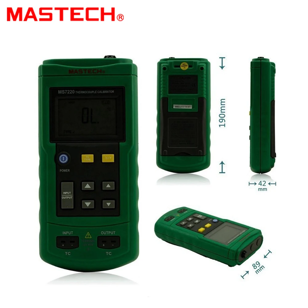 MASTECH MS7220 Профессиональный регулятор температуры с термопарным симулятор тестер калибровки метр регулятор температуры с термопарным измерение/моделирования