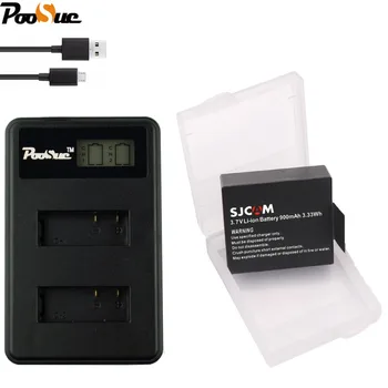 

1PCS SJ 4000 Battery+LCD USB Dual Charger for SJCAM SJ5000X elite SJ8000 sj9000 sj6000 SJ7000 EKEN SJ4000 wifi 4K H8 H9 camera