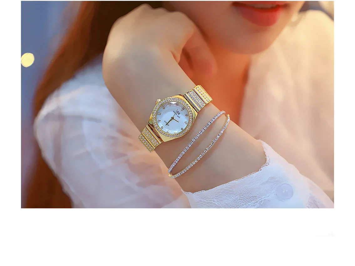 BS Брендовые женские часы с золотым наполнением, женские часы с бриллиантовым циферблатом, женские модельные часы Reloj Mujer, модные повседневные часы для девочек, женские часы
