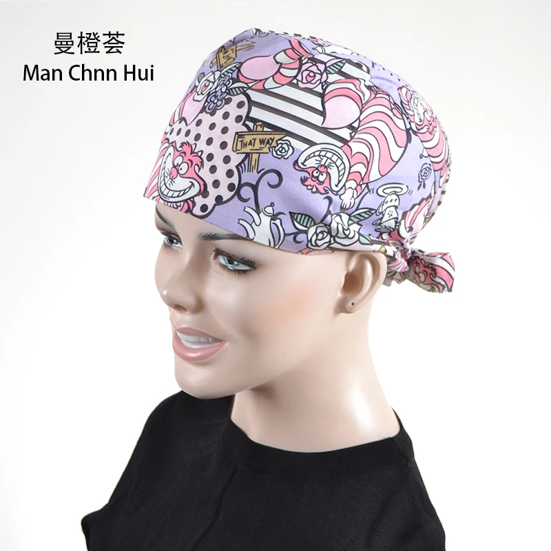

Hospital Surgical Cap Purple Tiger Medical Hat Pet Doctor Nurse Laboratory Clinic Dental Scrub Hat Medical Accessories
