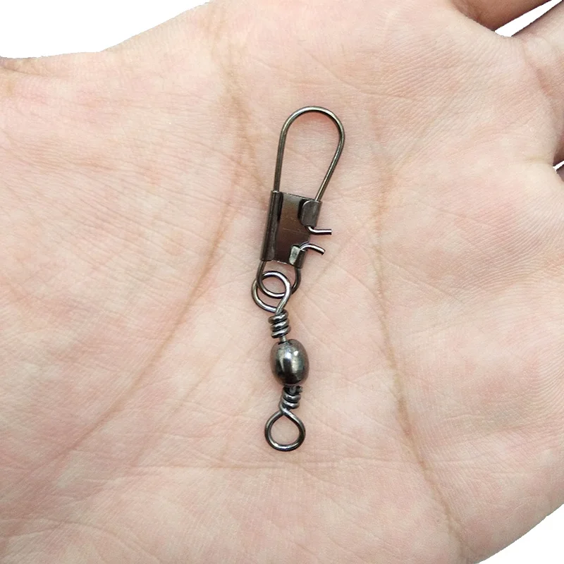 100pcs-Barrel-Fishing-Swivel-With-Interlock-Snap-Black-Barrel-Swivels-Hard-Fishing-Lure-Connector-Size-4 (1)