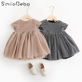 

Baby Girls Westernized Mesh Birthday Dress for Toddler Newborn Kids Designer Brands Princess Party and Wedding Dresses Clothing