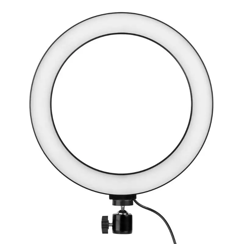 

10 inch LED Ring Lamp Dimmable Light Desktop 3 Light Modes 3500-6000K Fill Light