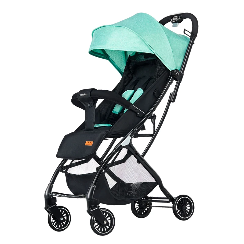 

Lightweight and easy to fold baby stroller can sit on reclining pocket car