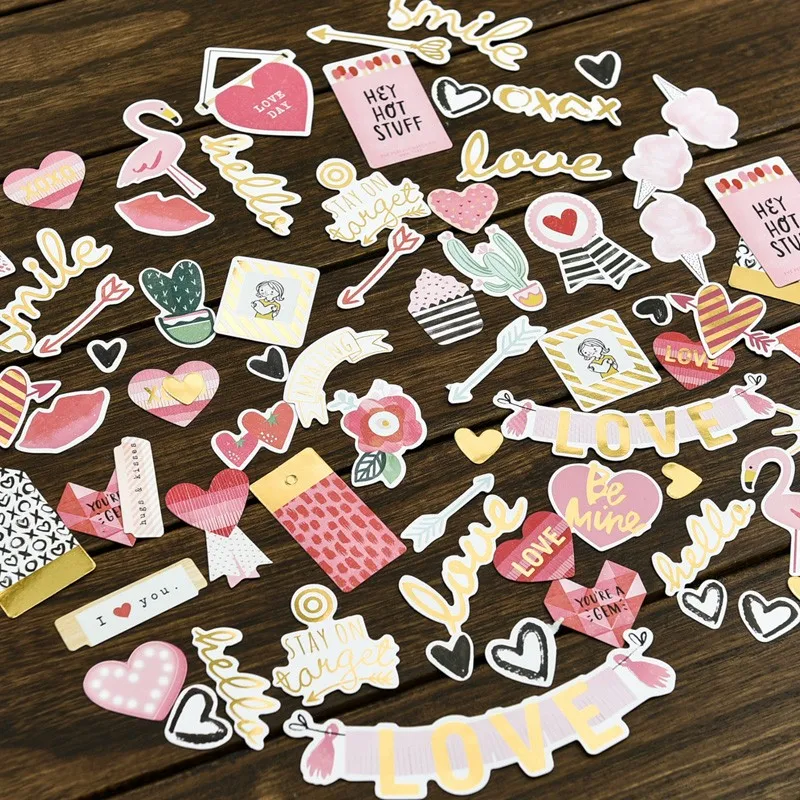 70 шт. Be Mine цветные карты штампы для скрапбукинга/изготовления карт/работы в