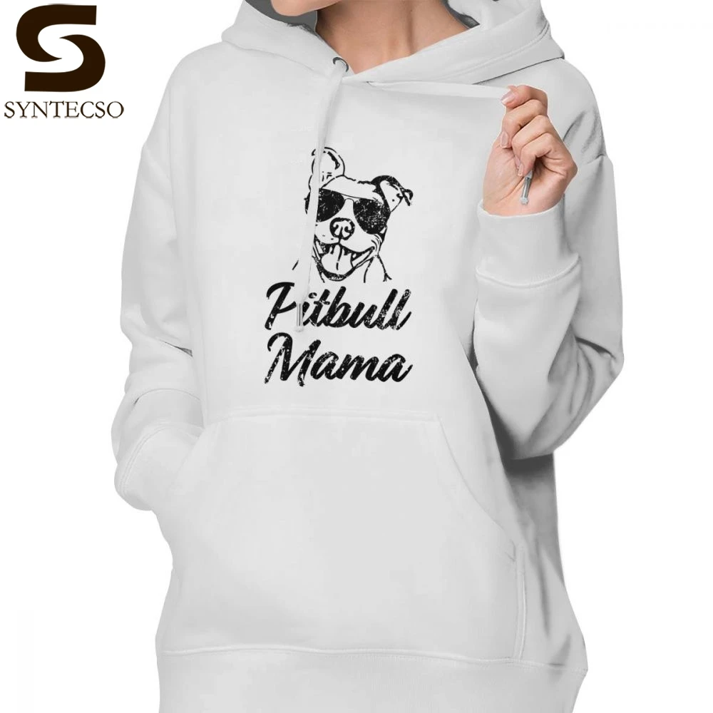 Pitbull Hoodie Pitbull Mama Funny Pit Bull Mom Hoodies Streetwear Plus