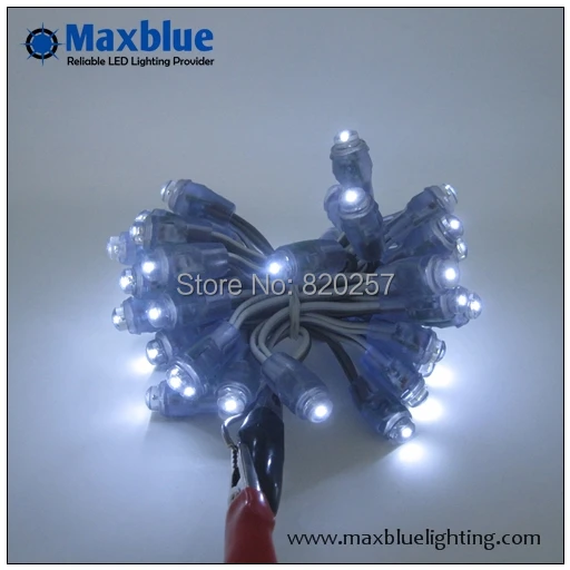 

Free shipping 100pcs lot 12mm cool white color led pixel module IP66 DC5V input 0.1W