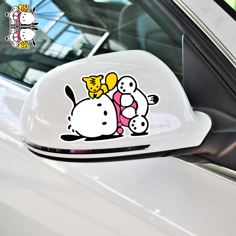 

Volkrays 2 X Car Accessories Cartoon Pochacco Dog Rearview Reflective Sticker Decal Decoration for Motorcycle Audi Polo Honda