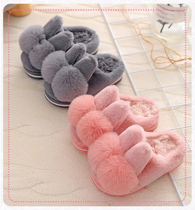 Presentes de Natal! Chinelos de Veludo para Uso Moda Pelúcia Aquecimento Crianças Meninos Meninas Antiderrapante Casa Diário 2020 6 Home & Garden