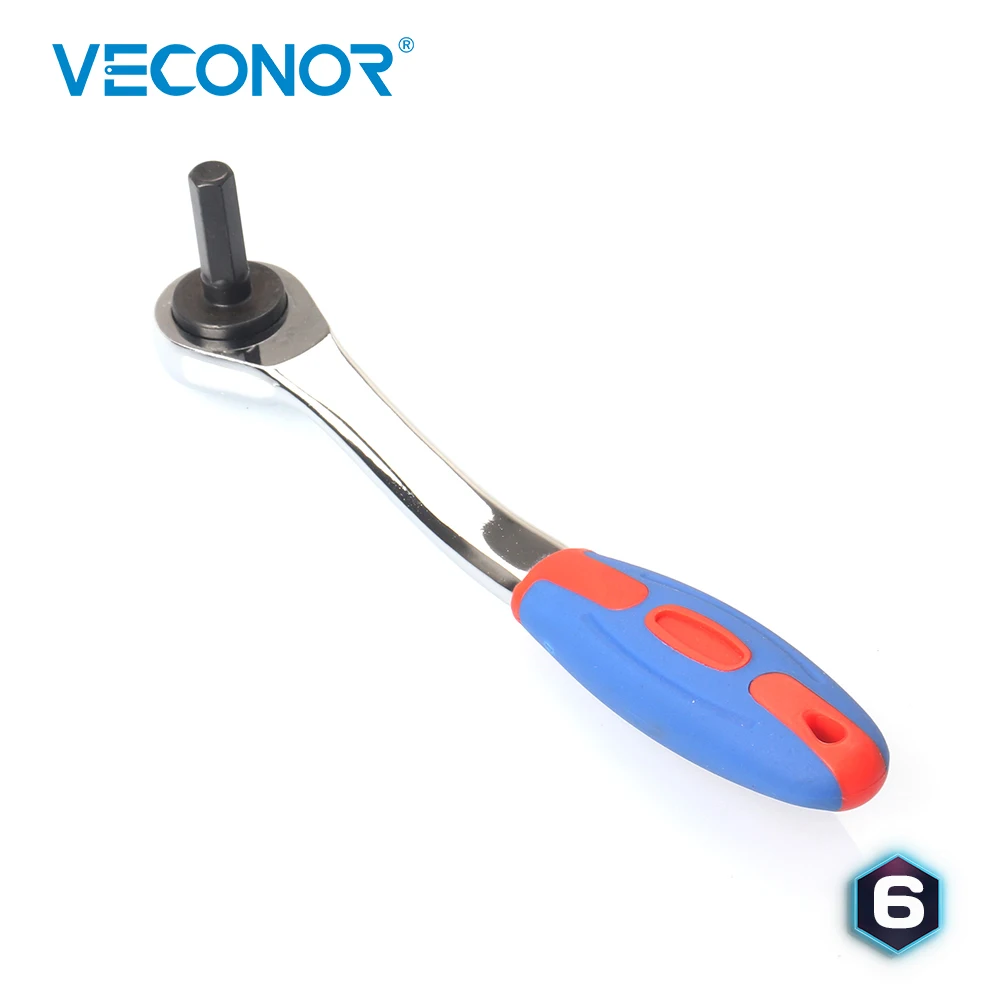 6mm Chrome Vanadium Ratchet Allen Key Wrench Ratcheting Spanner Hand