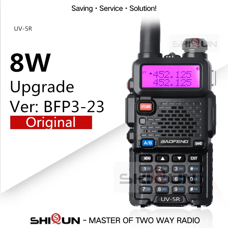 Обновление 8 Вт UV-5R иди и болтай Walkie Talkie “иди и 10 км Baofeng uv5r рация для охоты Ham Радио uv 5r Baofeng UV-9R UV-82 UV-8HX UV-XR