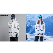 GS пара носить Для женщин и Для мужчин лыжные куртки Сноубординг Куртки 10 К водонепроницаемый ветрозащитный дышащий Спорт на открытом воздухе зимняя одежда