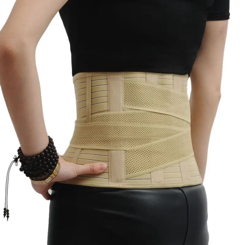 1Pc New Pull Breathable Waist Belt Widened Waist Support Back Brace Orthopedic Medical Protection For Tighten Abdomen Elastic