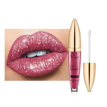 

Pudaier Matte Glitter Liquid Lipstick 18Colors Diamond Metallic Shimmer Waterproof Lipgloss Beauty Pearl Shining Makeup Lipstick