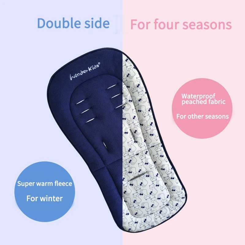 Ceny Poduszeczka do siedzenia do wózka dziecięcego materac wodoodporny miękka nakładka na wózek uniwersalny ciepły koszyk na siedzenie samochodowe na cztery pory roku akcesoria do wózka dziecinnego