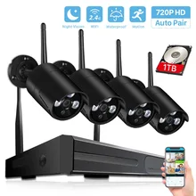 720P CCTV камера беспроводная HD 4CH 1080P NVR Wifi камера комплект видеонаблюдения умный дом безопасности IP Cam набор для улицы