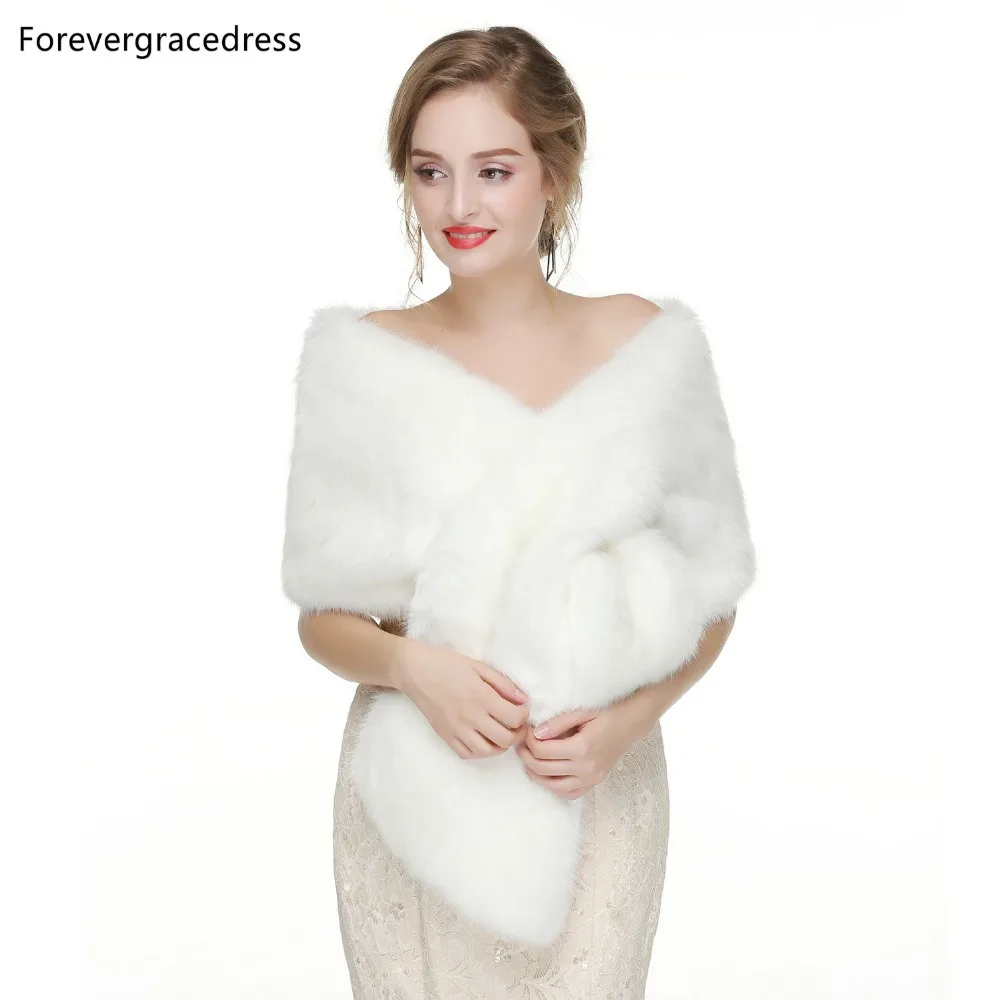 Женское свадебное пальто Forevergracedress элегантное мягкое болеро из искусственного