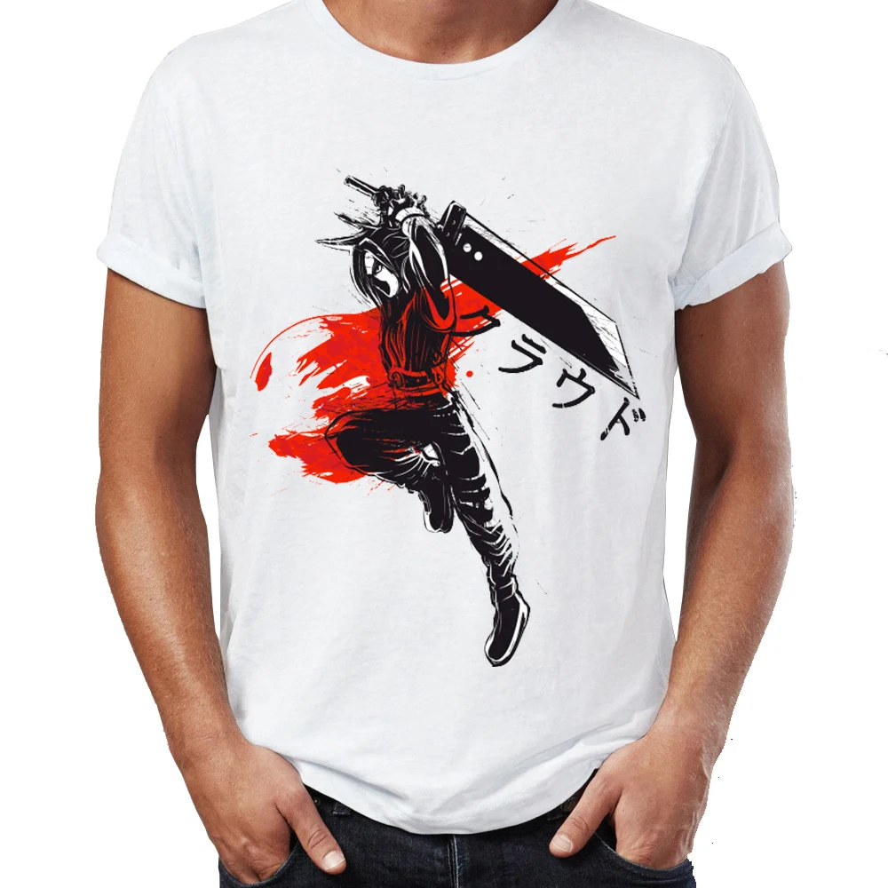 Мужская футболка с принтом облака Final Fantasy Akira Mashup Artsy Awesome|Футболки| |