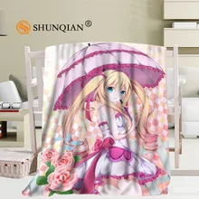 Пользовательское аниме одеяло для девочек офисный диван одеяло портативное мягкое одеяло кровать самолет путешествия взрослый домашнее полотенце