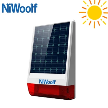 

Free Shipping Solar Alarm System Flash LED Siren For GSM Alarm System All For your Home Security 315MHz as default