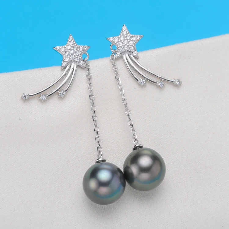 

925 Sterling Silver Pearl Party Earrings Stud Earrings Nice Quality Mount Exquisite Jewelry Parts Fittings Women's Accessories