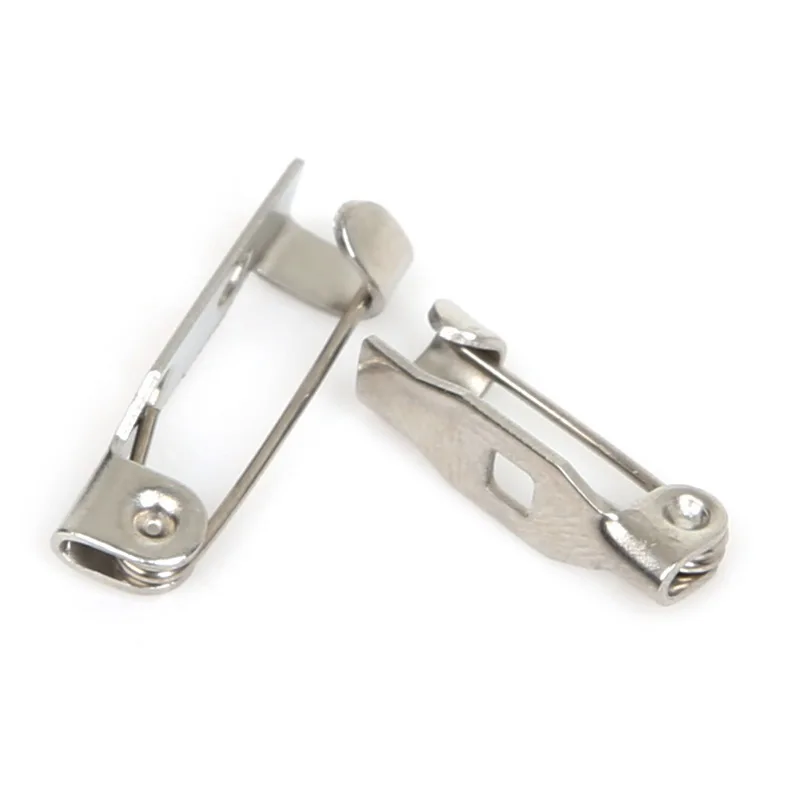 

Hot Fashion 20pcs/lot Stainless Steel Beautiful Brooch Pin Clasp Findings For Connectors DIY Jewelry Accessories