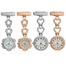 Ne Модные женские карманные часы клип на сердце/пятиконечная звезда кулон повесить кварцевые часы для медицинский доктор медсестра часы