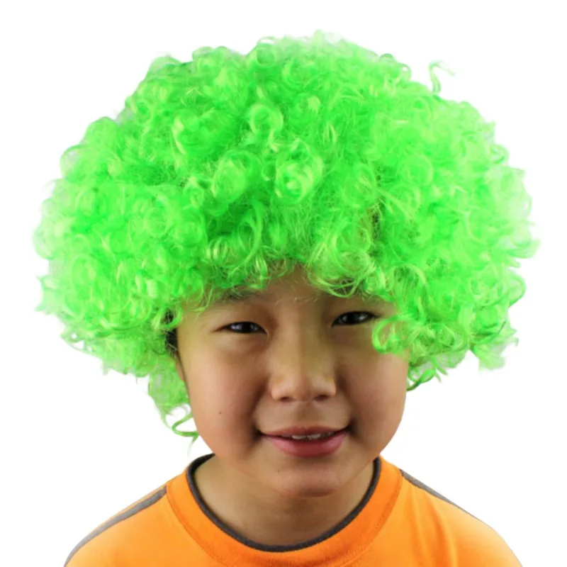Kids Afro Curly Disco Circus Dress Up Party Costume Clown Wig HALLOWEEN Amusing 
