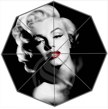 

Hot Custom Marilyn Monroe Best Nice Cool Design Portable Fashion Stylish Useful Foldable Umbrella Free Shipping