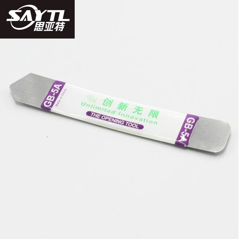 

SAYTL 2PCS Stainless Steel Soft Thin Pry Spudger Cellphone Tablet Screen Battery Opening Blade Tools for Samsung iPhone iPad