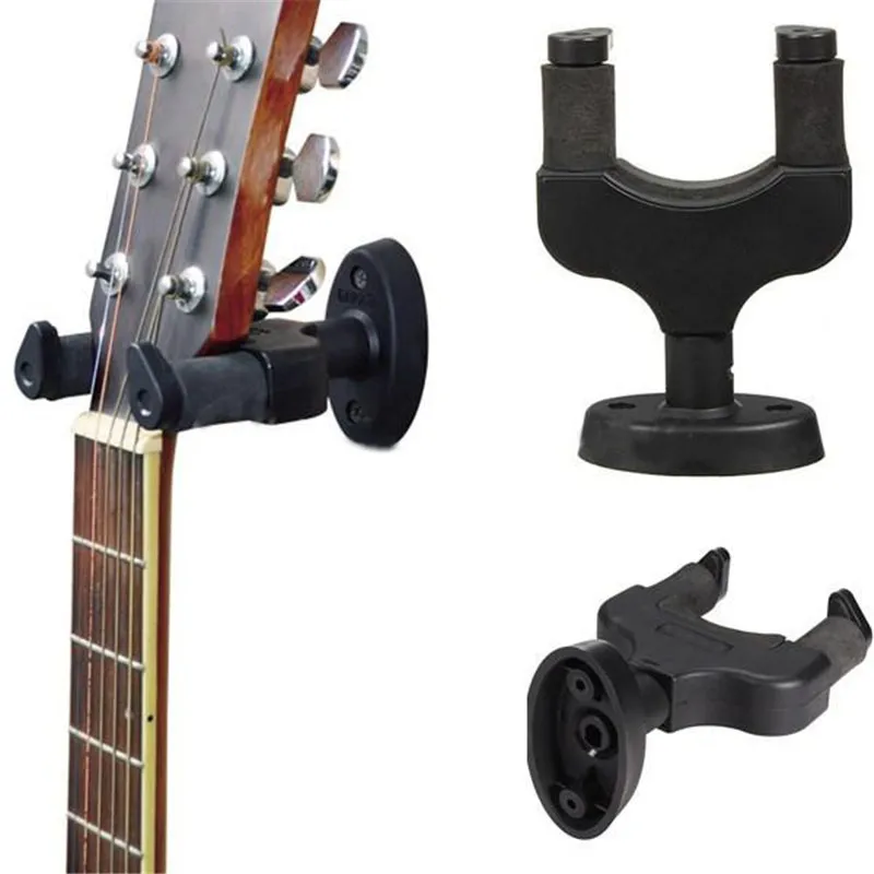 New Electric Guitar Stand Wall Hanger Black Nylon Holder Stand Rack