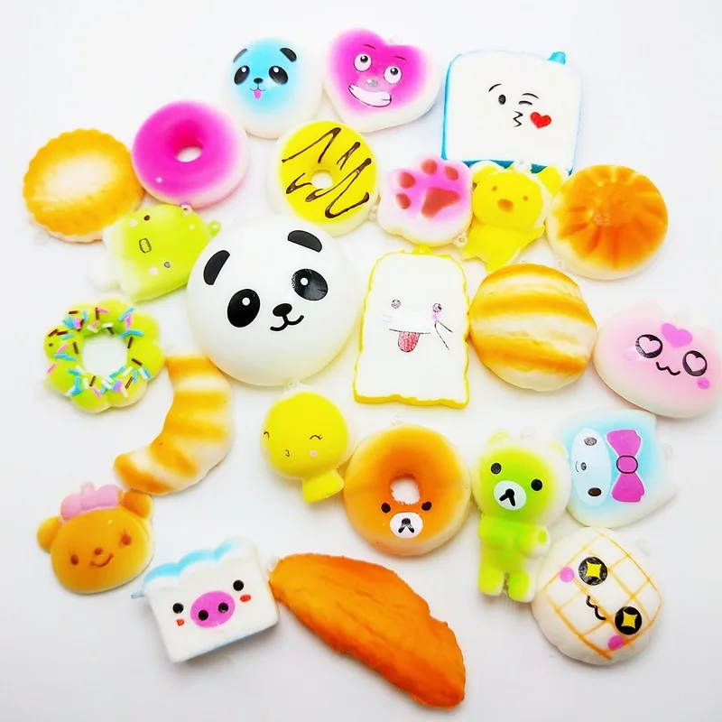 5 шт./лот игрушки мягкие кошка хлеб торт Пончик брелок Kawaii мягкое мороженое