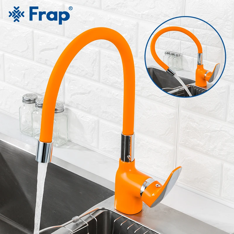 Frap kitchen faucets Silica Gel Nose Any Direction Brass Kitchen mixer sink faucet Cold and Hot Water tap Torneira Cozinha Crane Frap kitchen faucets Silica Gel Nose Any Direction Brass Kitchen mixer sink faucet Cold and Hot Water tap Torneira Cozinha Crane