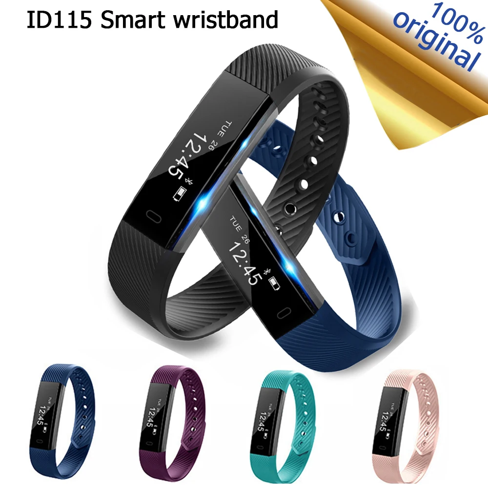 ID115 Smart Bracelet Fitness Tracker Step Counter Activity Monitor Band Alarm Clock Vibration Pedometer Calories Wristband