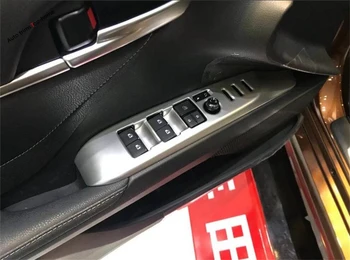 

Yimaautotrims Door Handle Holder Window Lift Button Switch Panel Cover Kit Fit For Toyota Camry 2018 - 2020 Interior Mouldings