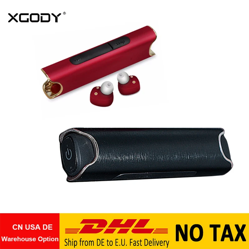 

XGODY Binaural Wireless Waterproof Bluetooth Headset S2 Mini TWS Magnetic Charging Earbud In-Earphone For Iphone/Smartphones
