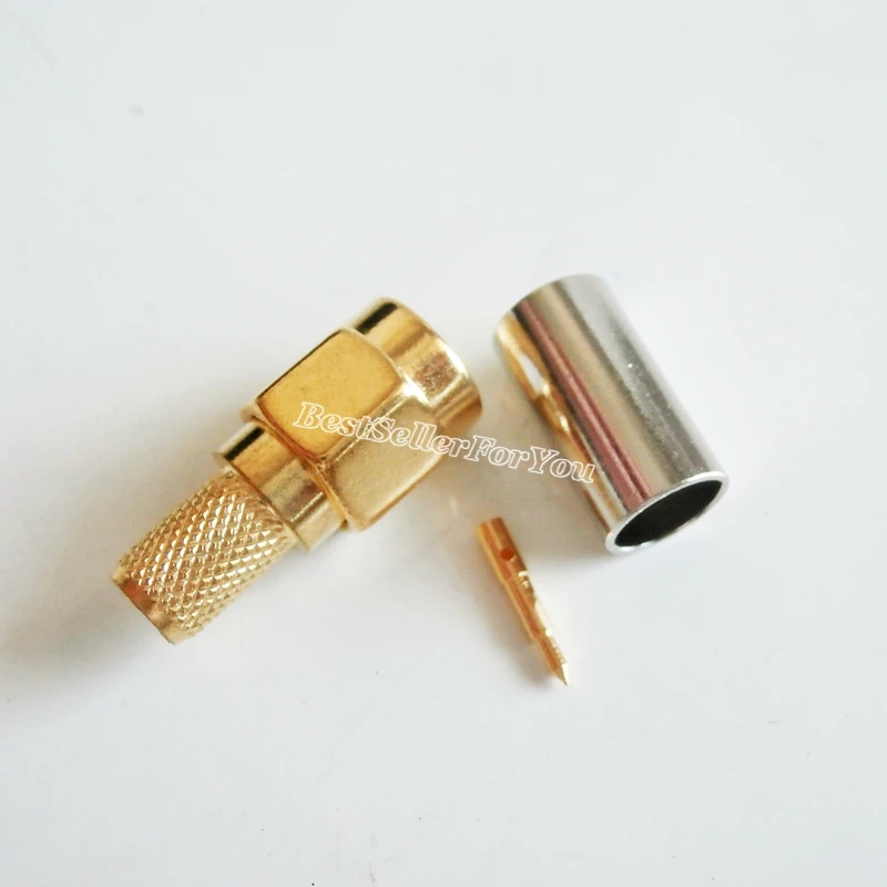 10 шт. SMA штекер RG58 RG142 LMR195 RG400 прямой RF разъем кабеля|connector crimp|connector plugconnector male |