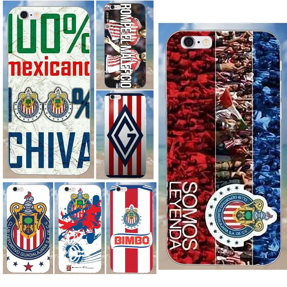 Мягкий ТПУ телефон для iPhone 4 4S 5 5C SE 6 S 7 8 Plus X Galaxy S5 S6 S7 S8 Grand Core II Prime Alpha Chivas Guadalajara