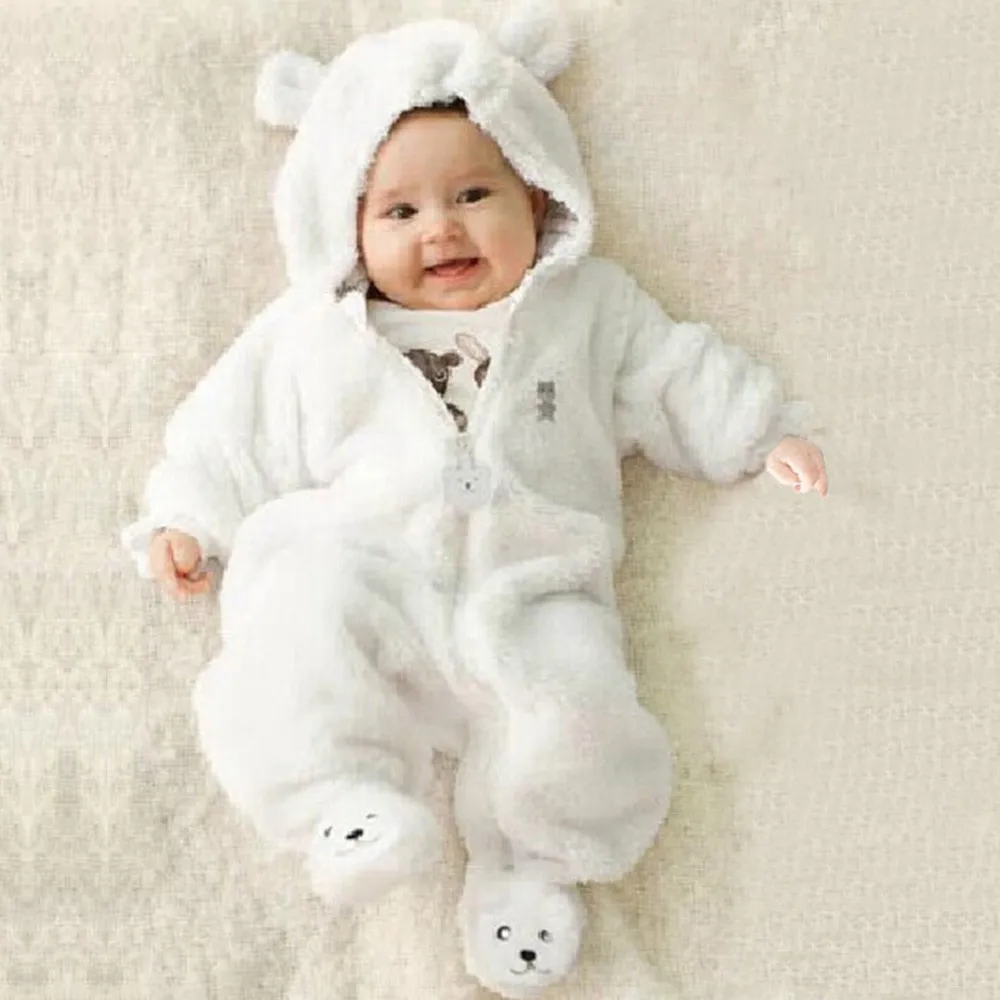 

Autumn Winter Newborn Romper Fashion Simple Casual Cute Baby Infant Boy Girl Bear Long Sleeve Hoodie Romper Clothes newk tulum