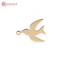 Breloques en laiton couleur Champagne or 24K, pendentifs, fournitures pour la fabrication de bijoux, accessoires de bricolage, 20 pièces, 12x14MM, 31321g