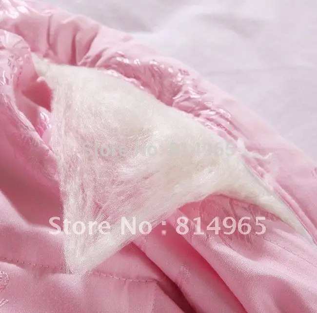Лето 100GSM розовый ручной работы высокого качества тутового шелка заполненное тёплое одеяло Full210X180cm или сделать любой размер