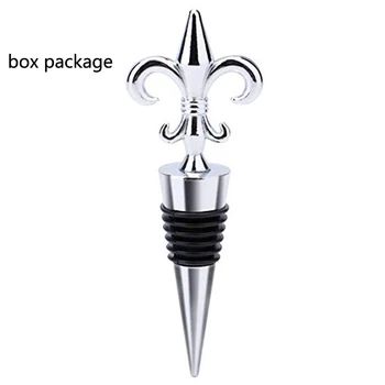 

Decorative Irises Wine Bottle Stopper Bottle Caps Stopper Zinc Alloy,Reusable Plug with Gift Box for Wedding Party Gift